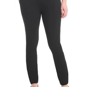 Dalia Black Skinny Ponte Ankle Pants